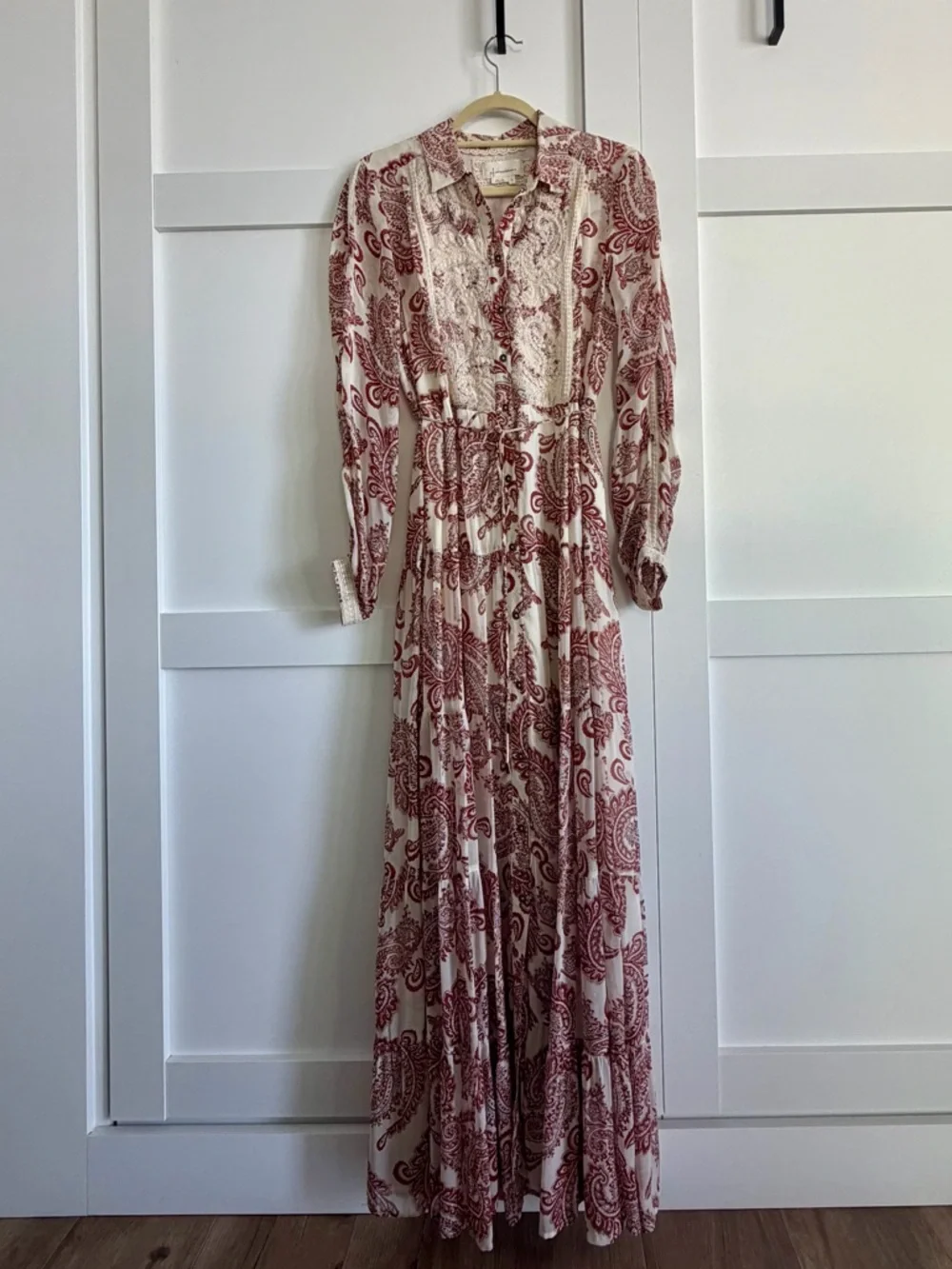 Anthropologie Allaire Maxi Embroidered Long Sleeve Shirtdress - Size S - Picture 3 of 6
